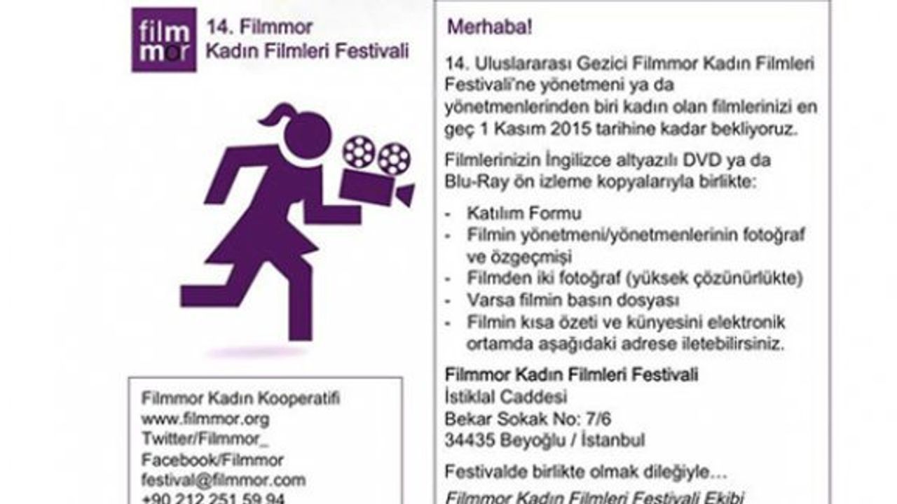 14. Filmmor Kadın Filmleri Festivali’ne başvurular başladı