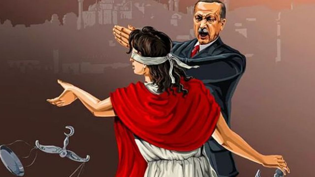 Azeri sanatçı ülkelere göre adaletin nasıl değiştiğini çizdi: Erdoğan adaleti tokatlıyor