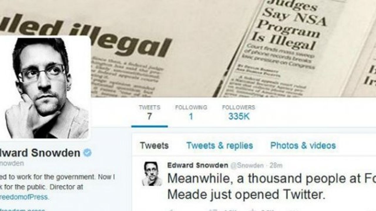 Edward Snowden Twitter hesabı açtı: İlk takip ettiği ettiği hesap sırlarını açıkladığı NSA