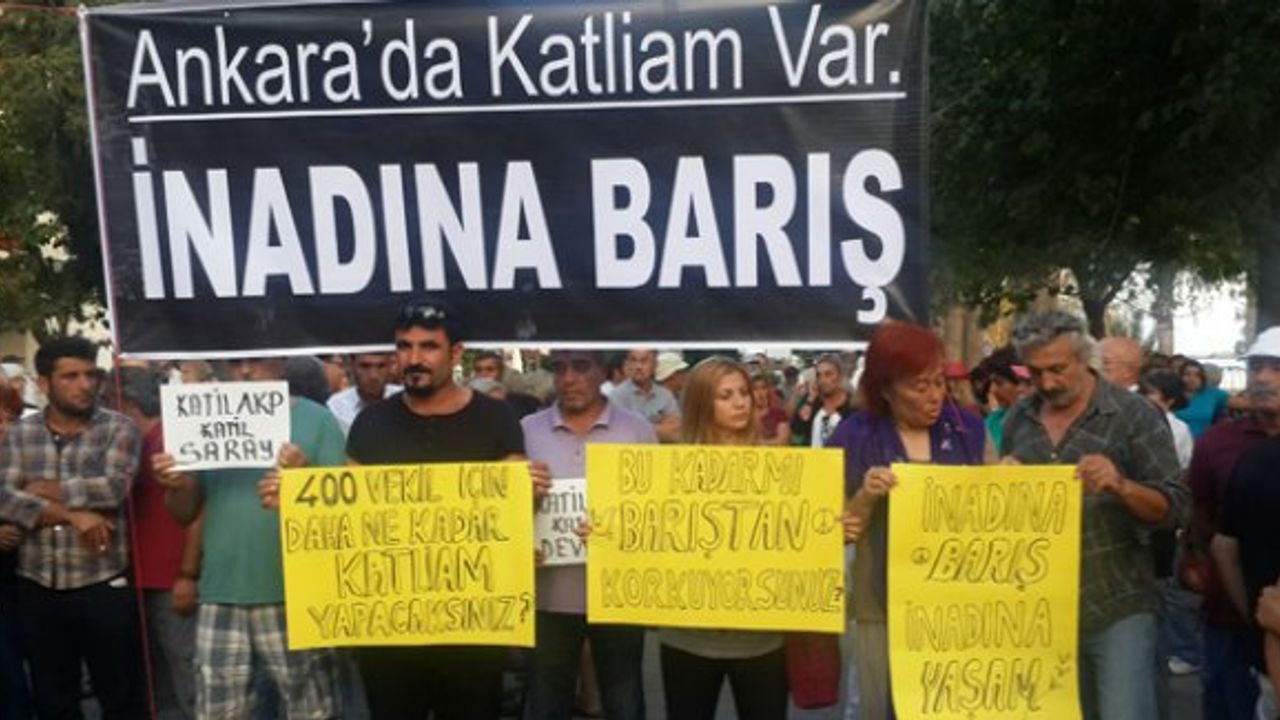 Datça'da da Ankara katliamı protesto edildi
