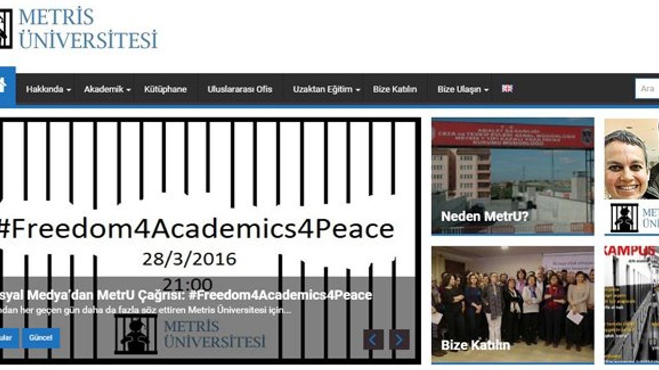 Tutuklanan akademisyenlere destek: ‘Metris Üniversitesi’ açıldı