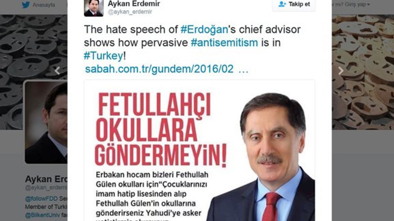 Erdoğan'ın danışmanın Yahudilikle ilgili sözleri tartışma yarattı