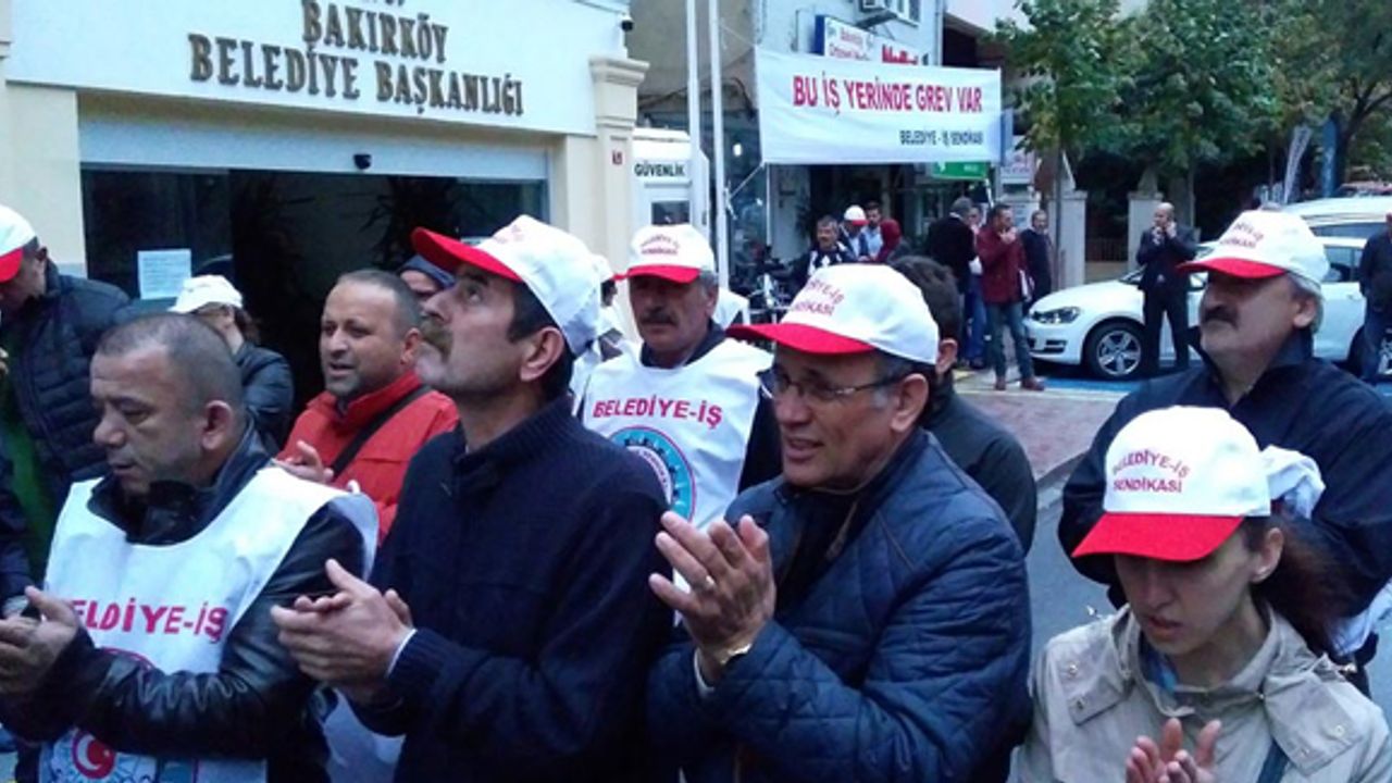 Bakırköy Belediyesi'nde grev başladı