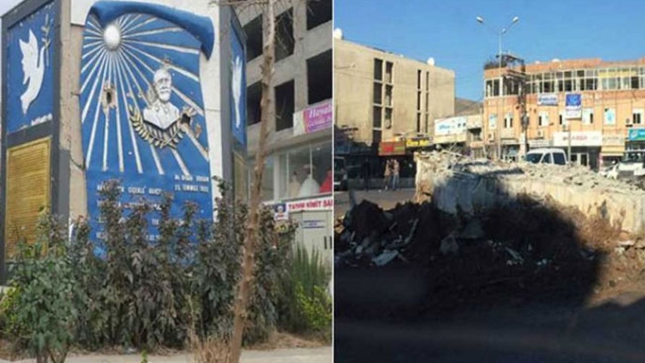 Cizre'de kayyım, Orhan Doğan anıtını yıktı