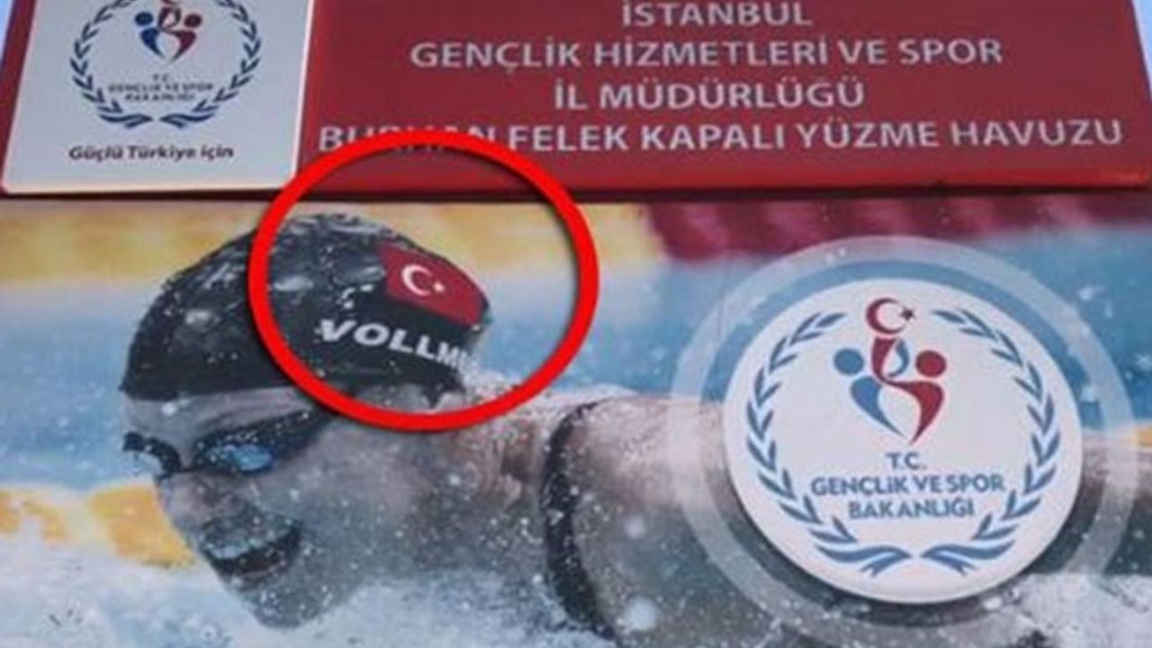 Gençlik ve Spor Bakanlığı afişlerde ABD'li yüzücüyü Türk olarak gösterdi