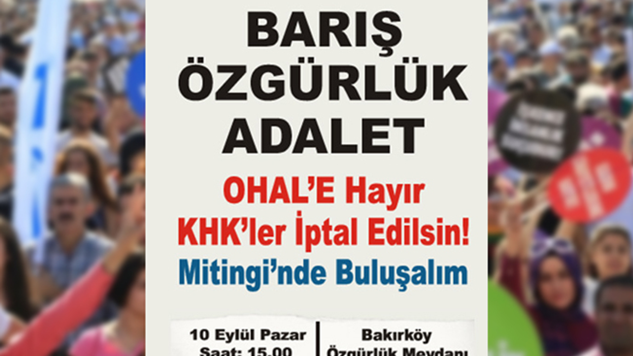 HDP’den Bakırköy’de yapılacak 'barış' mitingine çağrı