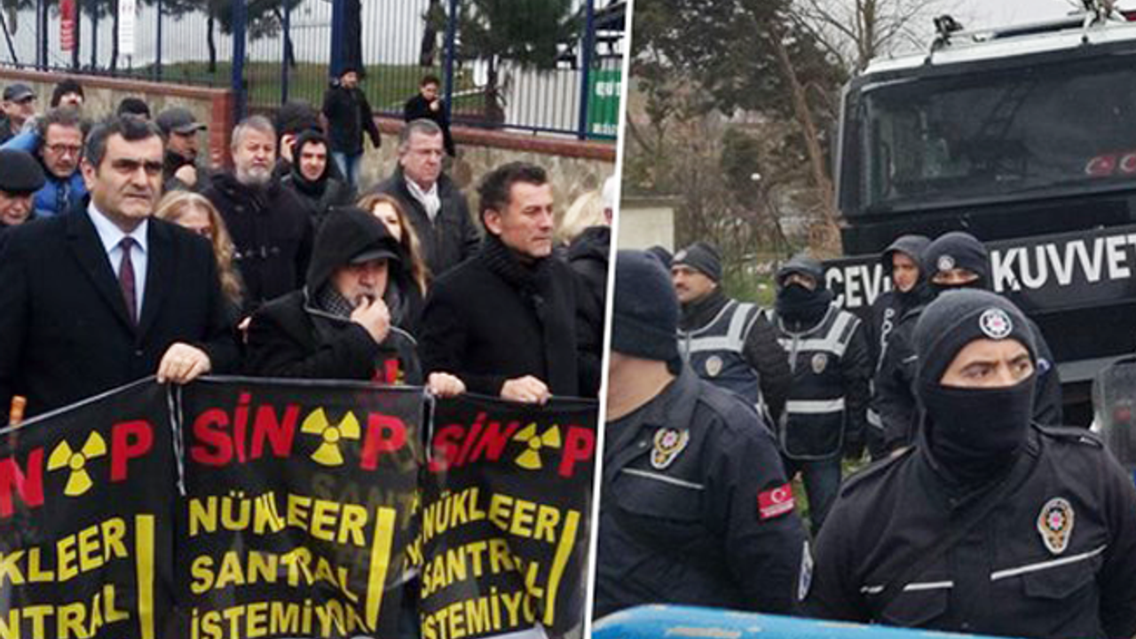Sinop’ta ‘nükleere hayır’ diyenlere polis barikatı