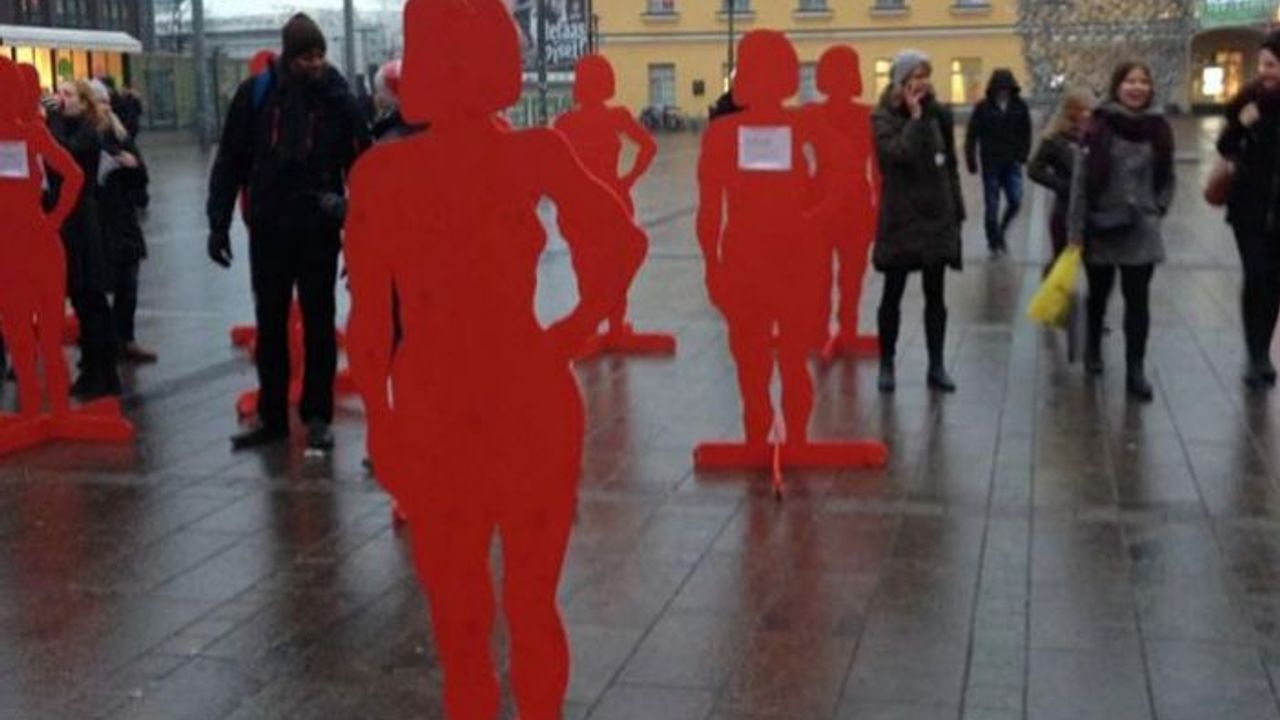 Finlandiya’da kadına şiddete karşı kampanya