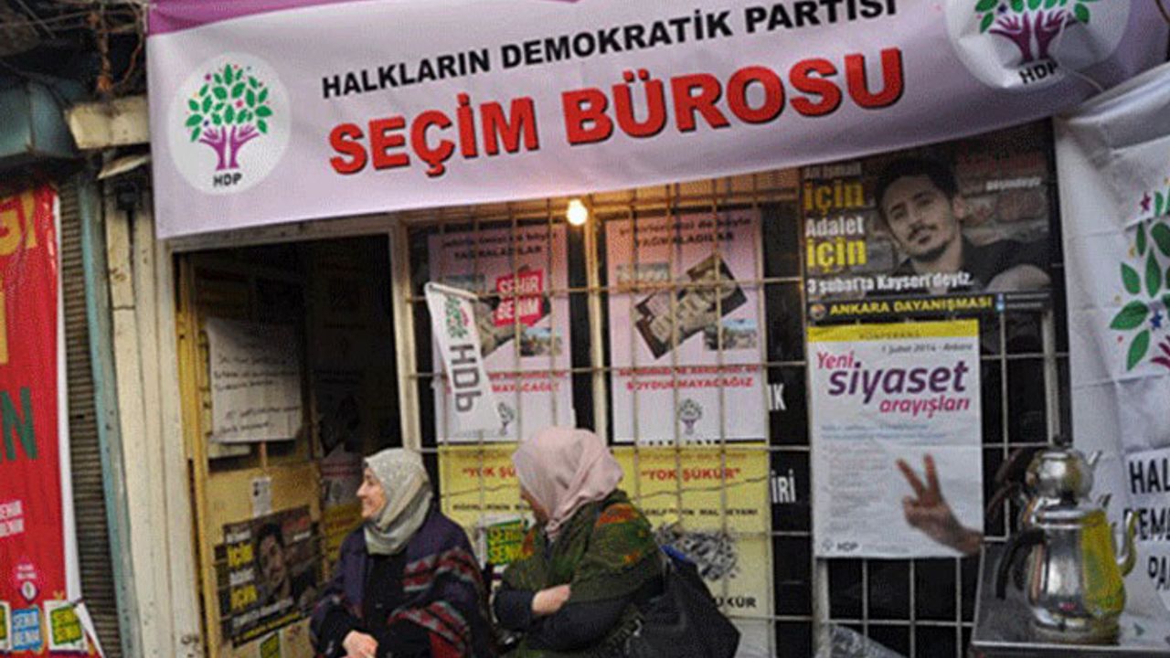 HDP’nin seçim bürosuna engel, işyeri sahiplerine de tehdit