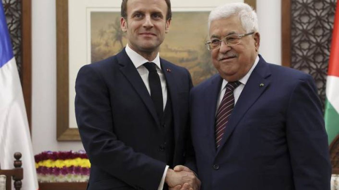 Fransa Cumhurbaşkanı Macron, Filistin Devlet Başkanı Abbas ile görüştü