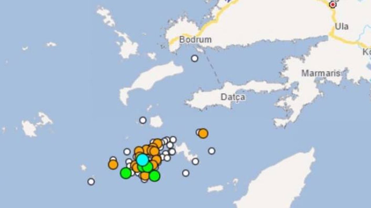 AFAD: Datça'da son 12 saatte 131 deprem meydana geldi