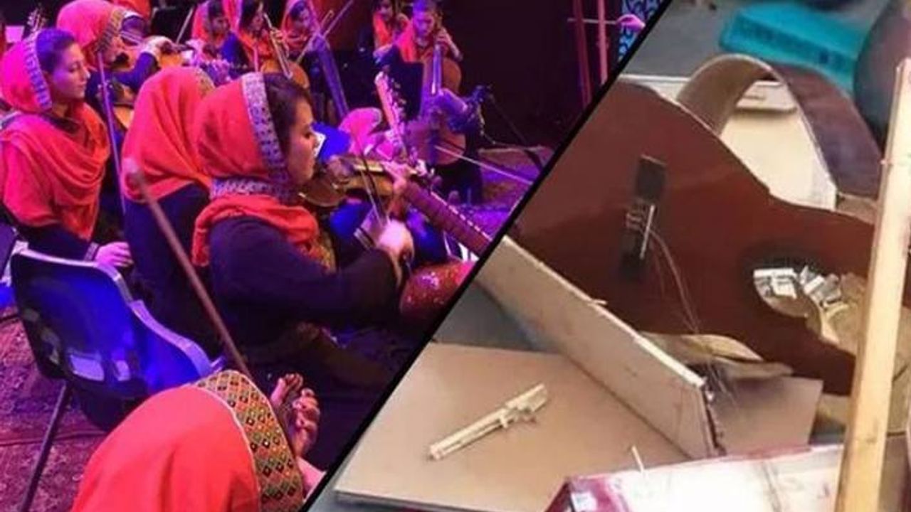 Taliban, Müzik Enstitüsü'nü basarak enstrümanları parçaladı