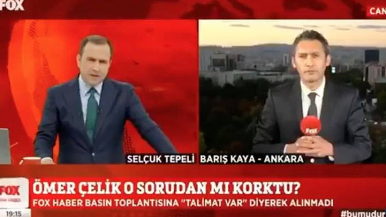 Fox TV muhabiri Barış Kaya, AKP Genel Merkezi'ndeki basın toplantısına alınmadı