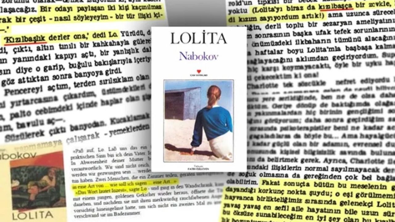 'Lolita' romanında yer alan 'inzest' kelimesi Türkçe'ye 'kızılbaş' olarak çevrilmiş