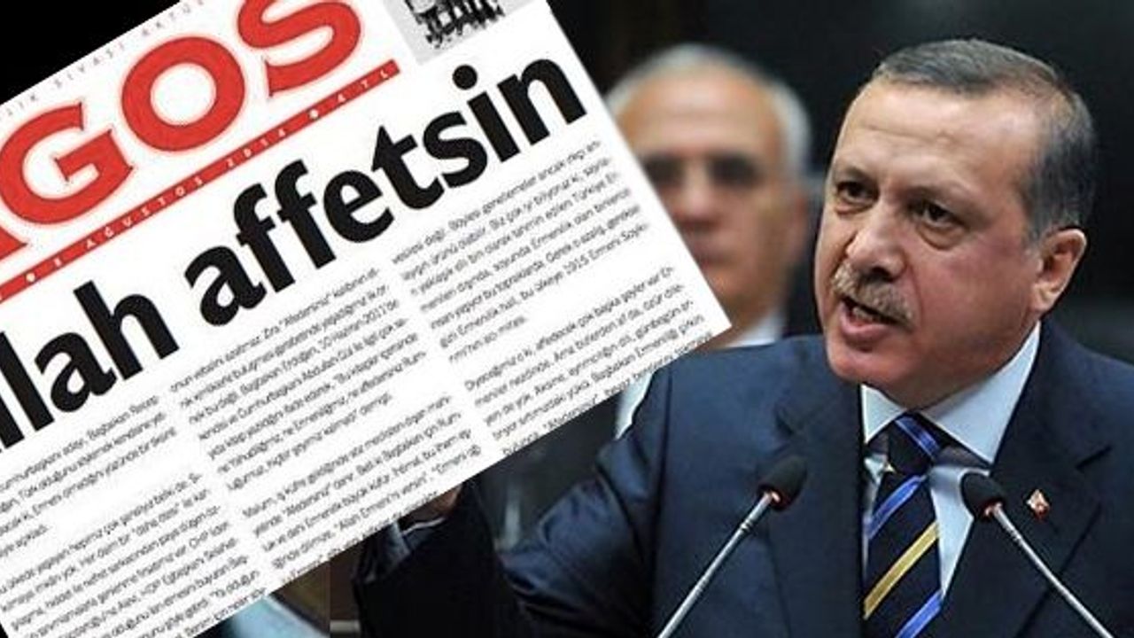 Agos'tan Erdoğan'a: Allah affetsin