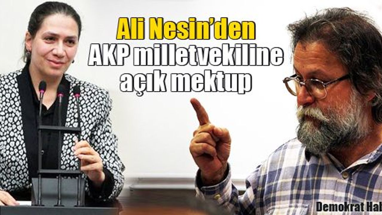 Ali Nesin’den AKP milletvekiline açık mektup