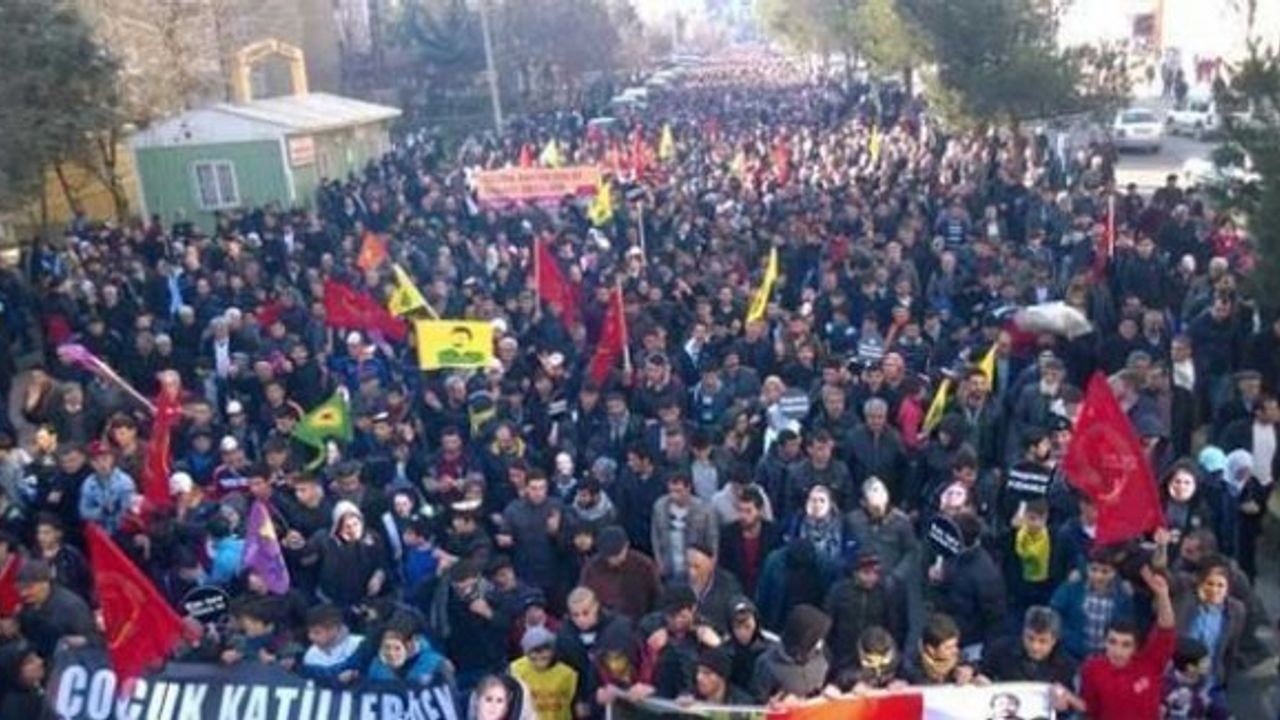 Diyarbakır'da on binler Cizre'deki katliamlara 'dur' dedi