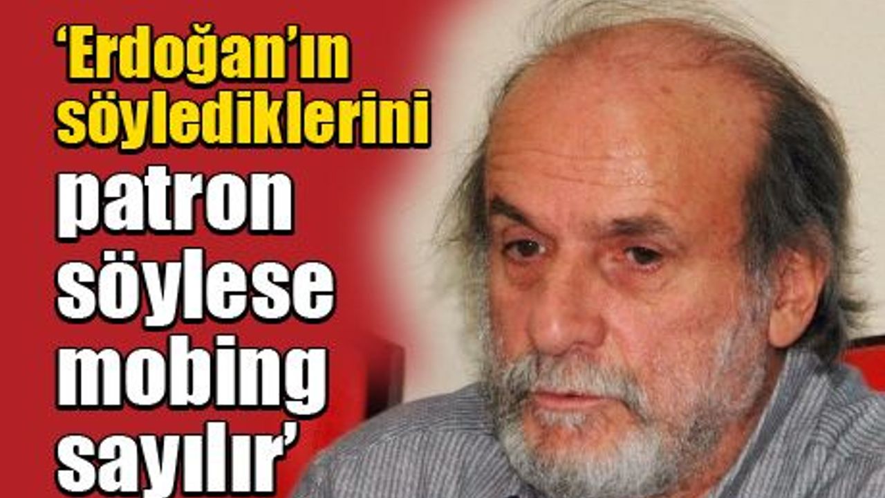 ‘Erdoğan’ın söylediklerini patron söylese mobing sayılır’