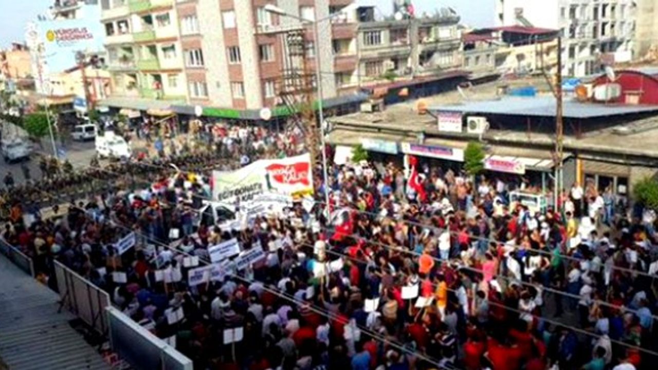 Hatay'da binlerce kişi 'Eğit Donat Projesi'ne karşı alanlara çıktı