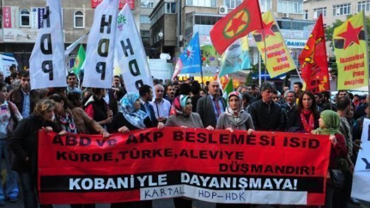 İstanbul'da Kobani direnişine destek eylemleri