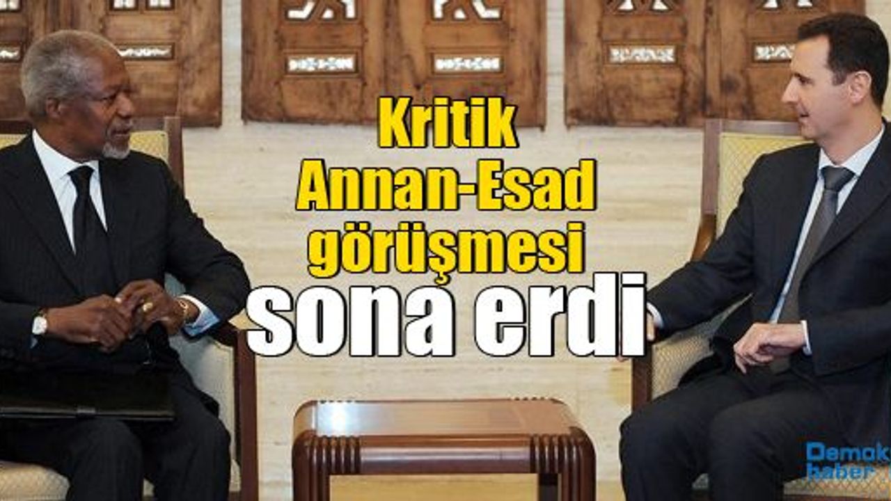 Kritik Annan-Esad görüşmesi sona erdi