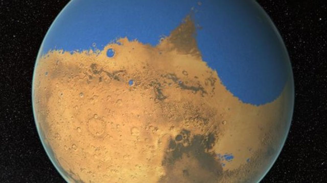 Mars'ta 150 milyar metreküp su