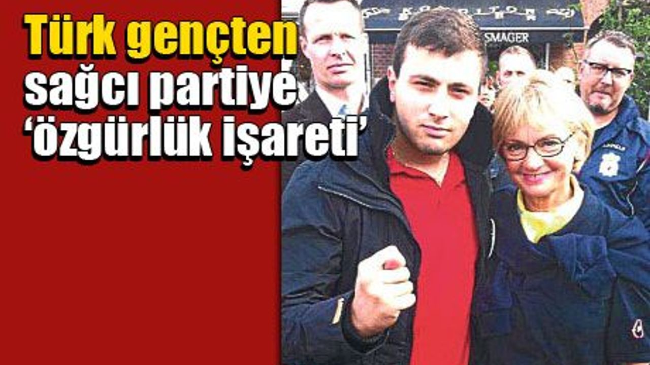 Türk gençten sağcı partiye ‘özgürlük işareti’