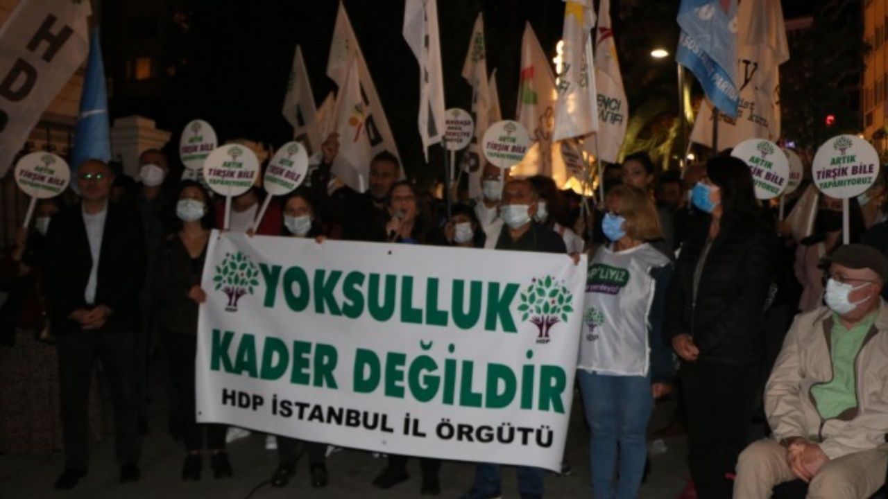 Kadıköy’de toplanan HDP’liler: Yoksulluk kader değildir