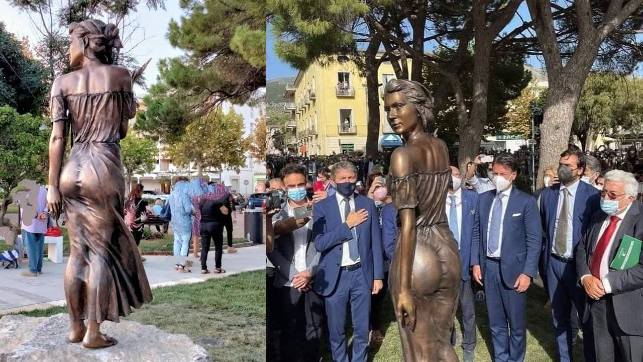 İtalya'da 'cinselleştirilmiş' tarım işçisi heykeli tartışması