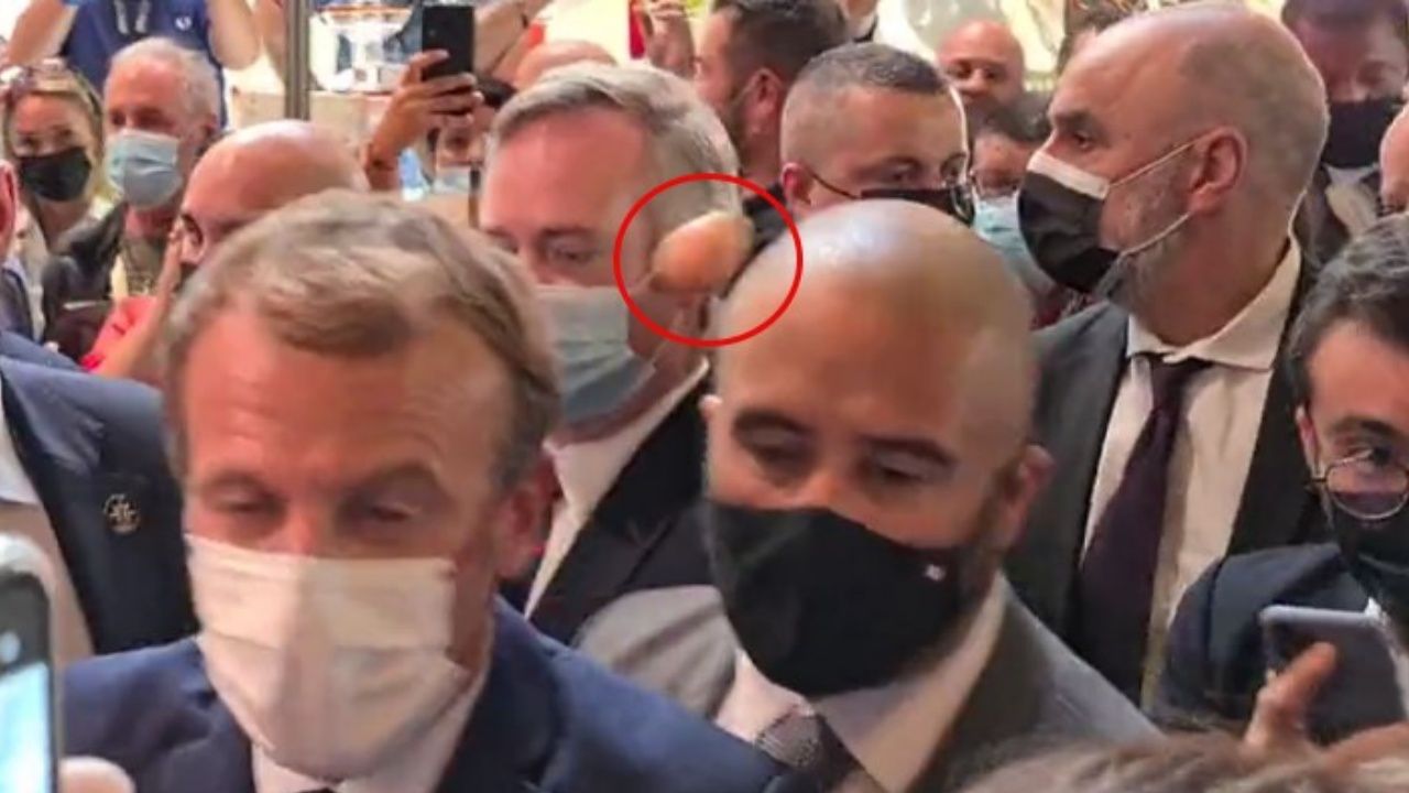 Macron'a yumurta fırlatan genç 'akıl hastanesine' sevk edildi