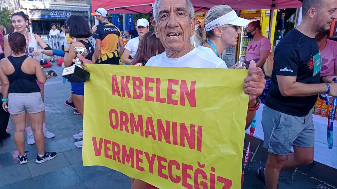 Bodrum Yarı Maratonu’nda Akbelen protestosu