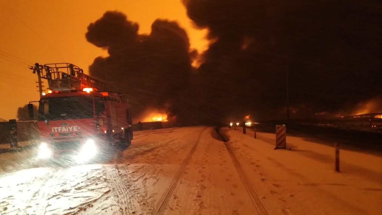 Pazarcık'ta petrol boru hattında patlama