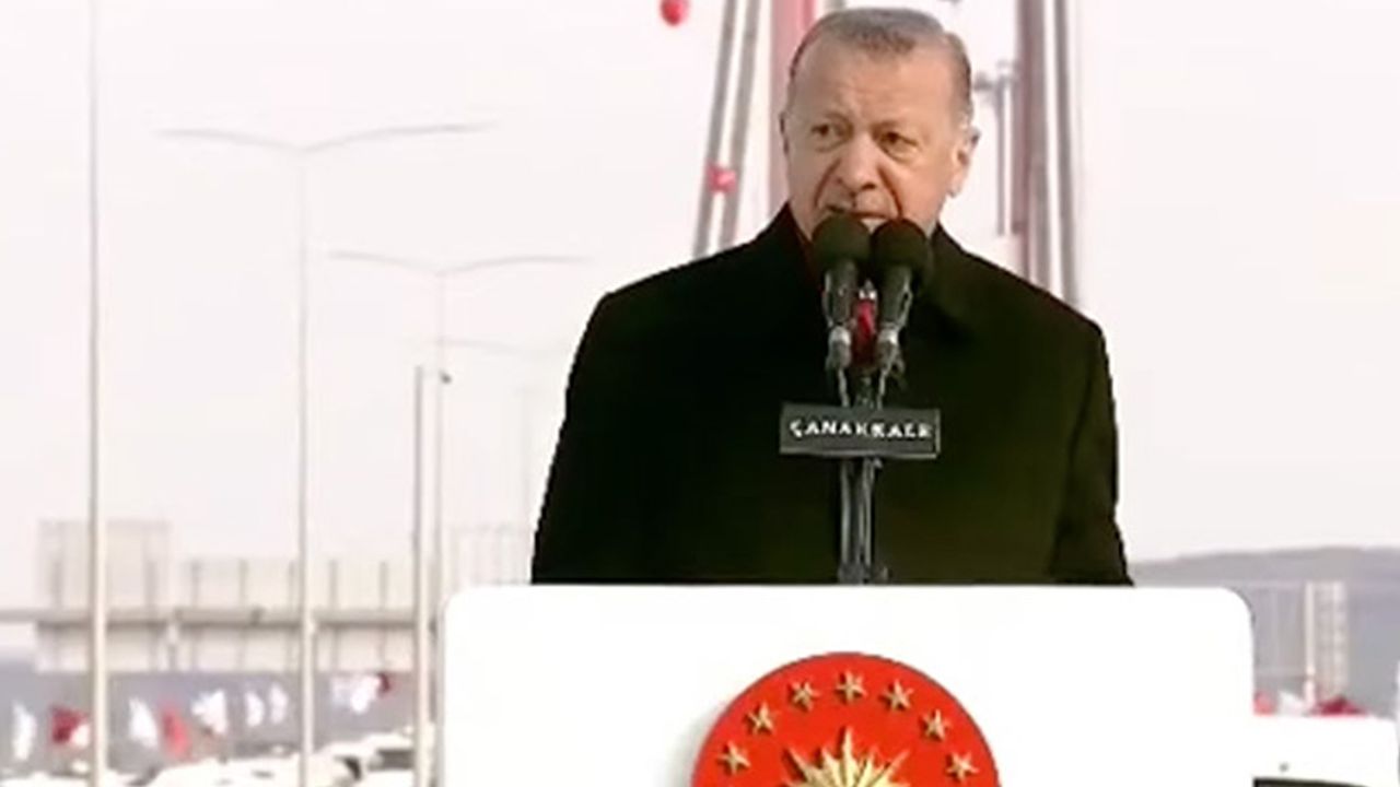 Erdoğan: Çanakkale Köprüsü'nden otomobil geçiş ücretlerini 200 lira olarak belirledik