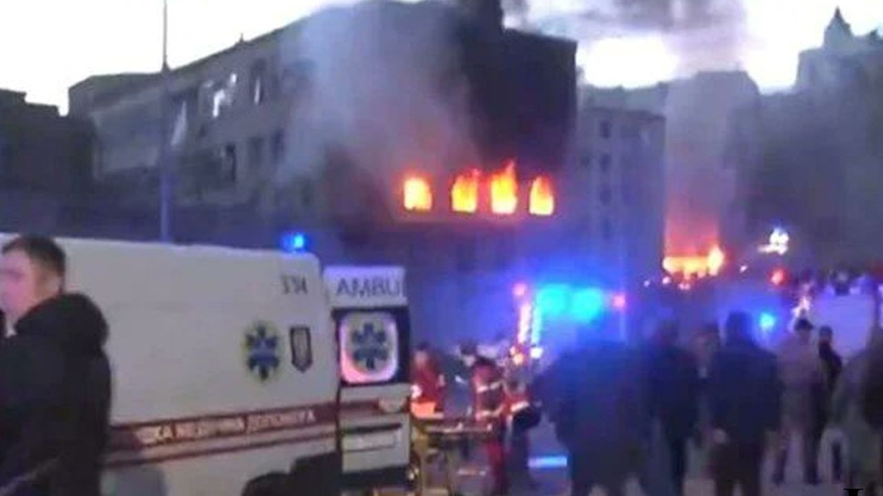 Kiev'de şiddetli patlama: Yaralılar var