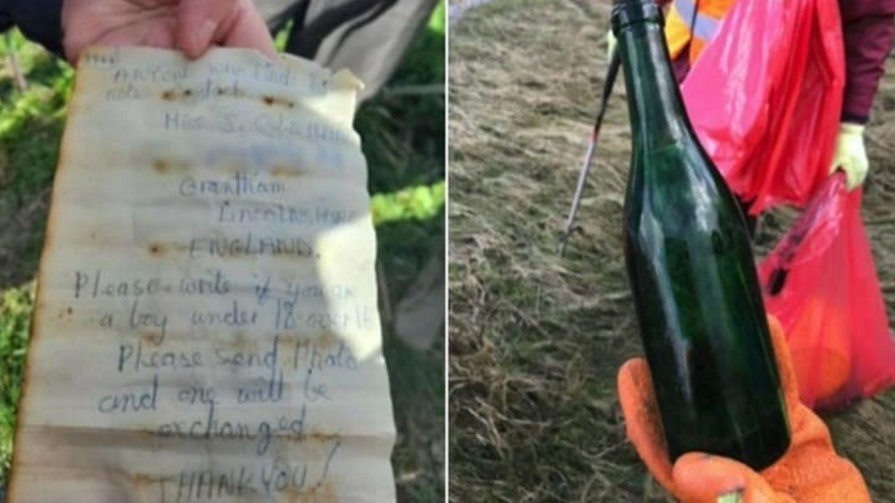 ‘Aşkı bulmak için’ şişede denize atılan mektup 55 yıl sonra çöp olarak bulundu