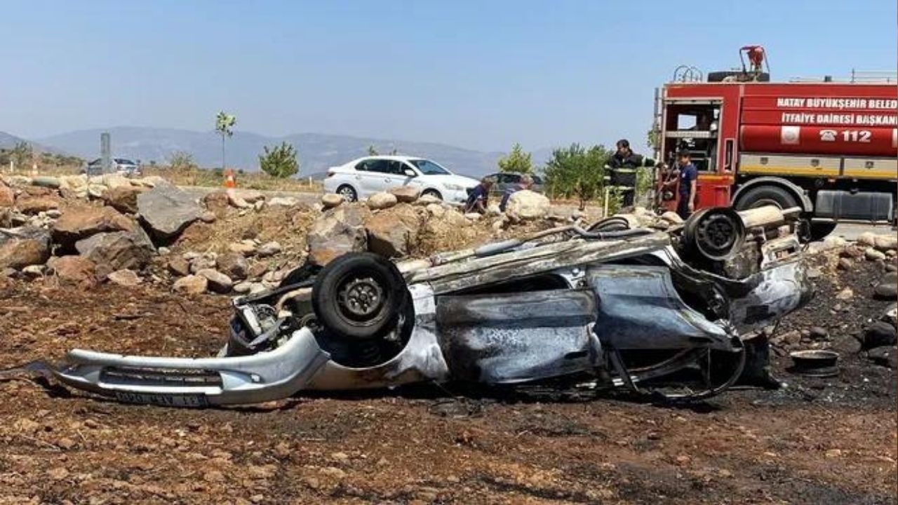 Hatay'da otomobil takla attı, 4 kişi hayatını kaybetti