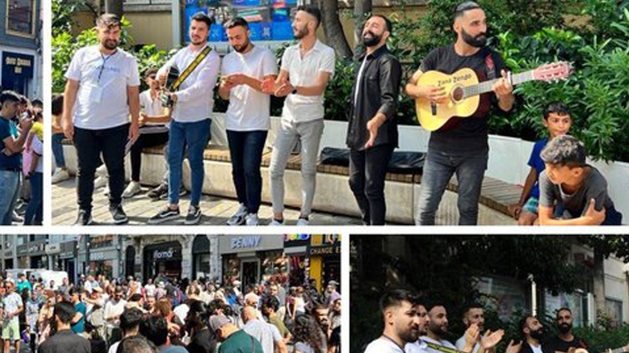 Müzisyenler İstiklâl'de İBB'yi protesto etti: Kürtçe olduğu için baskı var  - "Kendine Demokrat" Olmayan Haberler