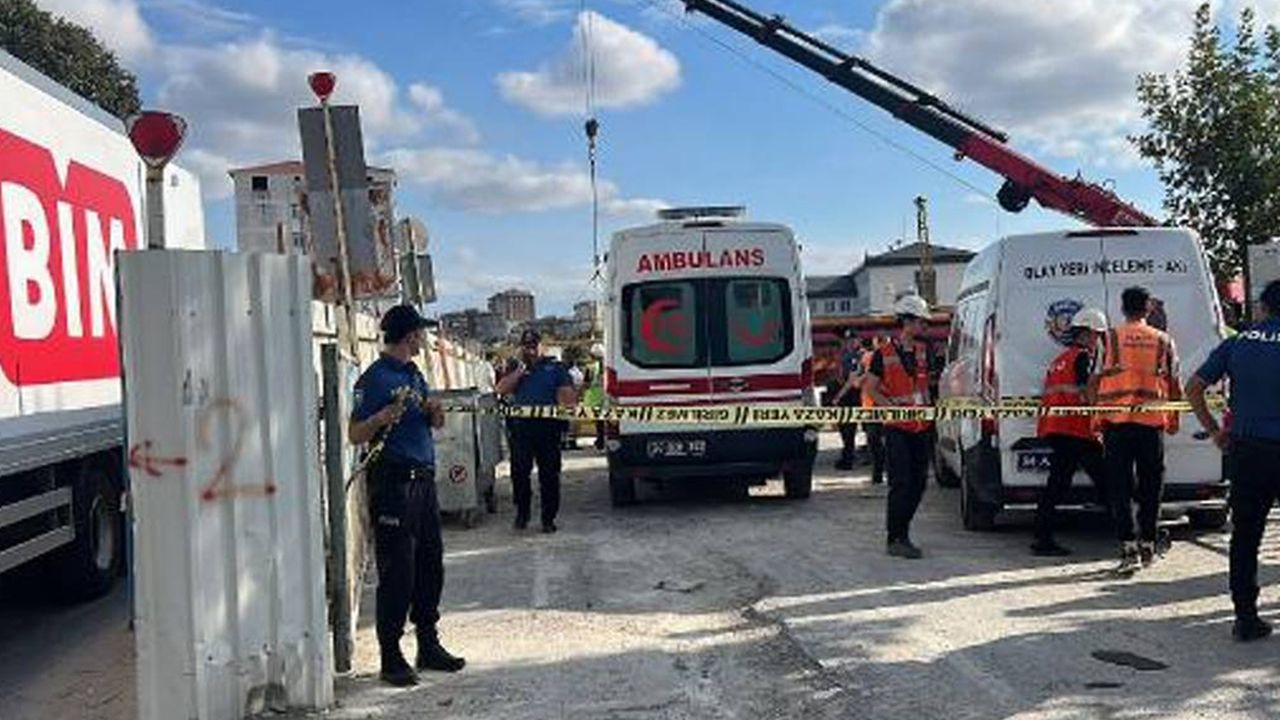Sancaktepe'de metro inşaatında vinç devrildi: 2 işçi hayatını kaybetti, 1 işçi yaralı