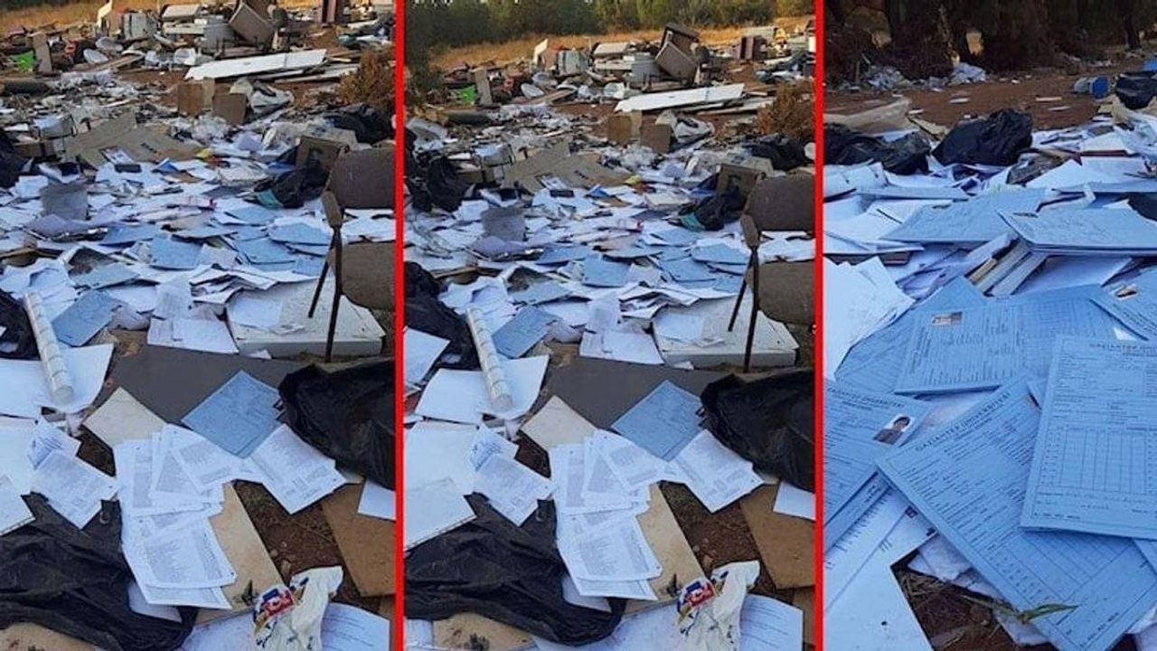 Gaziantep Üniversitesi, öğrencilerin kişisel bilgilerinin bulunduğu belgeleri çöplüğe attı