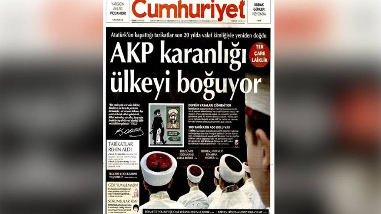 AKP'den Cumhuriyet gazetesine 100 bin liralık tazminat davası