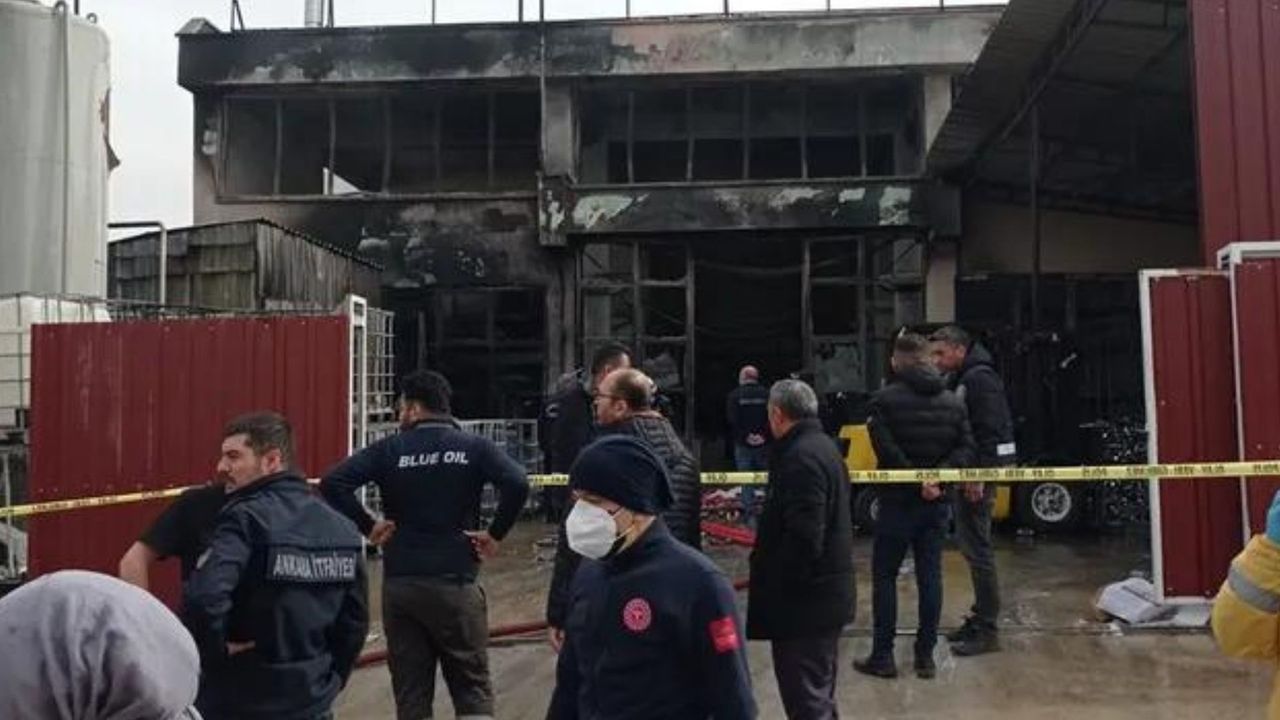 Ankara'da fabrikada yangın: 1 ölü, 1 yaralı