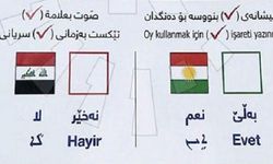 'Bağımsız Kürdistan' referandumu için 4 dilde oy pusulası