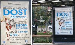 Konya'da otobüs duraklarına 'Yahudileri ve Hristiyanları dost edinmeyin' yazılı afişler asıldı