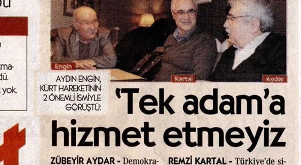 Cumhuriyet Zübeyir Aydar ve Remzi Kartal'la görüştü