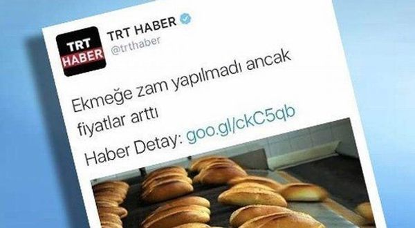 TRT Haber, alay konusu olan tweet'ini sildi