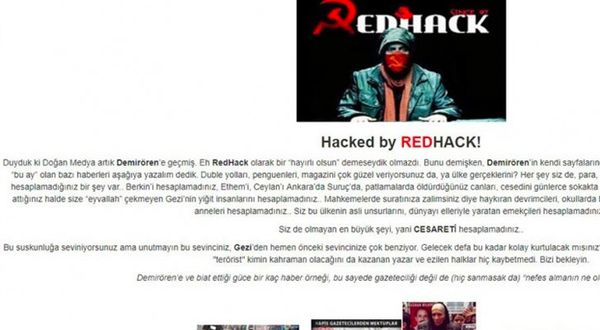 RedHack, Demirören Holding'e ait siteleri hack'ledi