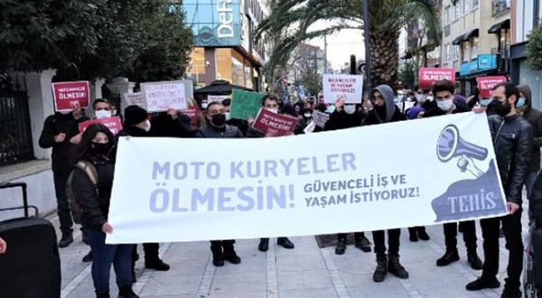 Kadıköy’de motokuryeler için eylem: 'Bizi öldüren patronların kar hırsıdır'