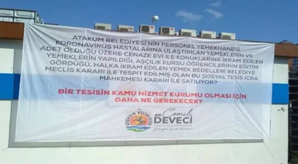 Belediyeye icra geldi, CHP'li başkan seyir terasına pankart astı: Borçlar yüzünden iş yapamıyoruz