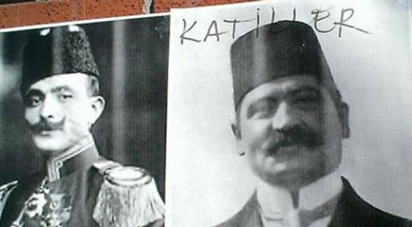 Fotoğrafa bile tahammül yok: Hrant Dink'in üzerine Talat Paşa fotoğrafı astılar!