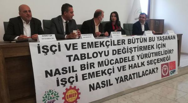 Hatay'da EMEP, HDP, TİP ve CHP'nin katılımıyla ortak panel düzenlendi